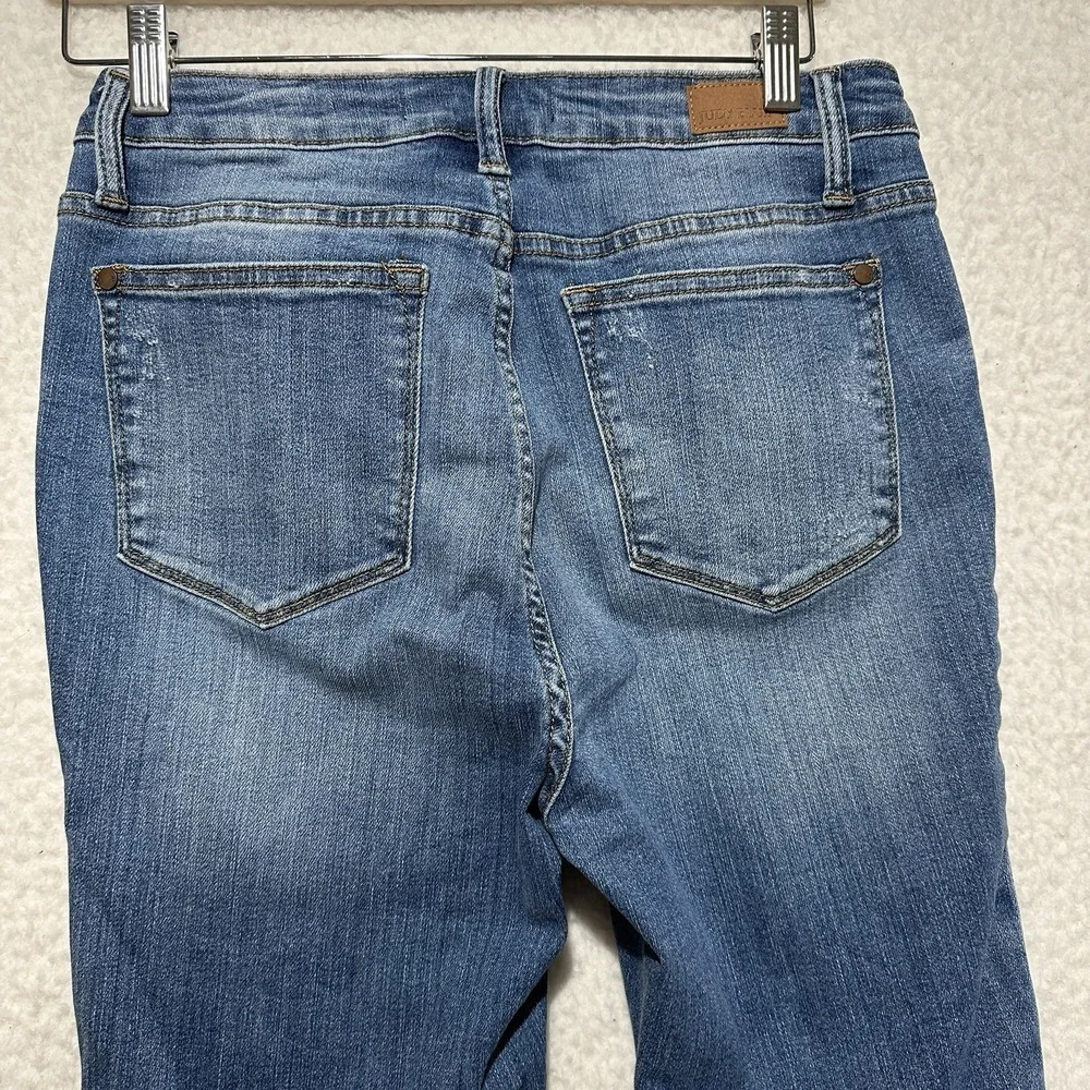 Judy Blue Lemon Patch High‎ Waist Skinny Jeans Women's Medium Blue Size 7/28